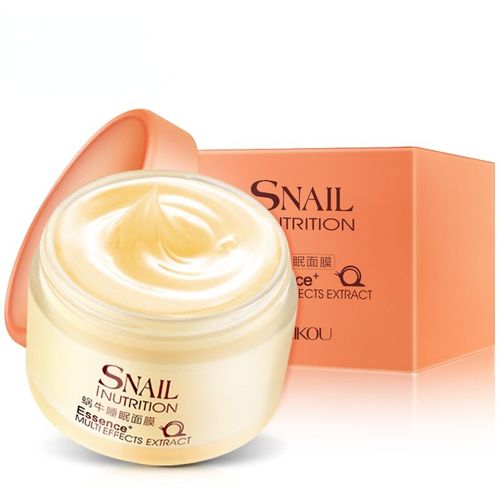 Masque De Sommeil D'escargot Pour Le Visage, Anti-Rides, Anti-Âge, D'escargot, Réduit Les Taches De Rousseur, Acné Et Dissolvant De Taches, 75g 