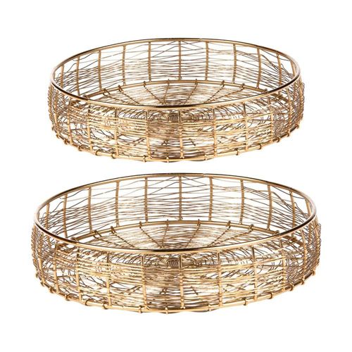 Set De 2 Corbeilles Filaire 25/20 Cm