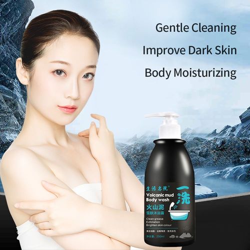 Gel Douche En Boue Volcanique Pour Hommes Et Femmes, 250ml, Shampoing Pour Le Corps, Blanchiment De La Peau, Nettoyage, Crème Hydratante, Livraison Directe 