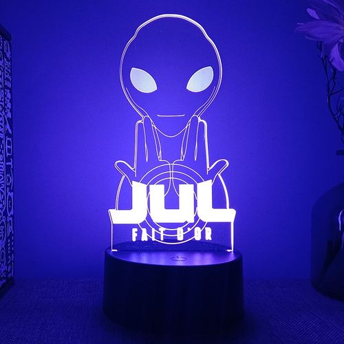 Julien Mari Jul Lampe De Nuit 3d Led En Forme De Personnage De Star Rappeur, Julien Et Mari, Lampe De Lave Pour Chambre À Coucher, Bureau, Décoration De Chambre D'enfant, Cadeau D'anniversaire Pour En
