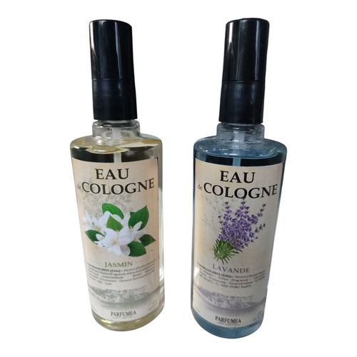 Eau De Cologne Spray X2 Parfumea, Un Parfum Lavande 125ml +Parfum Jasmin 125ml. Produits Fabriqués En Provence France 
