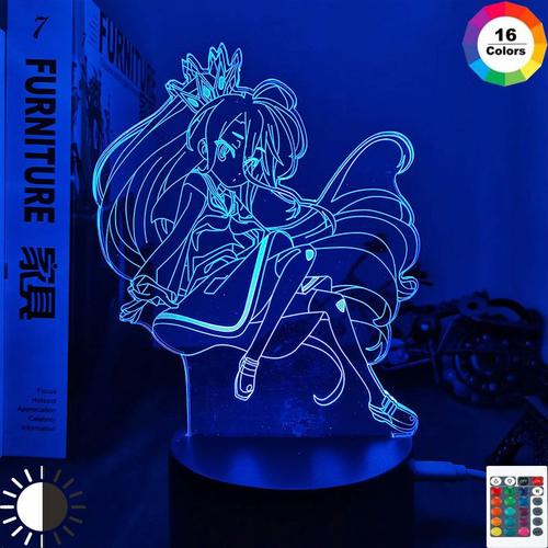 Lampe Led Thème ""No Game No Life"", Luminaire Décoratif D'intérieur, Idéal Pour Une Chambre À Coucher, Cadeau D'anniversaire, Gadget