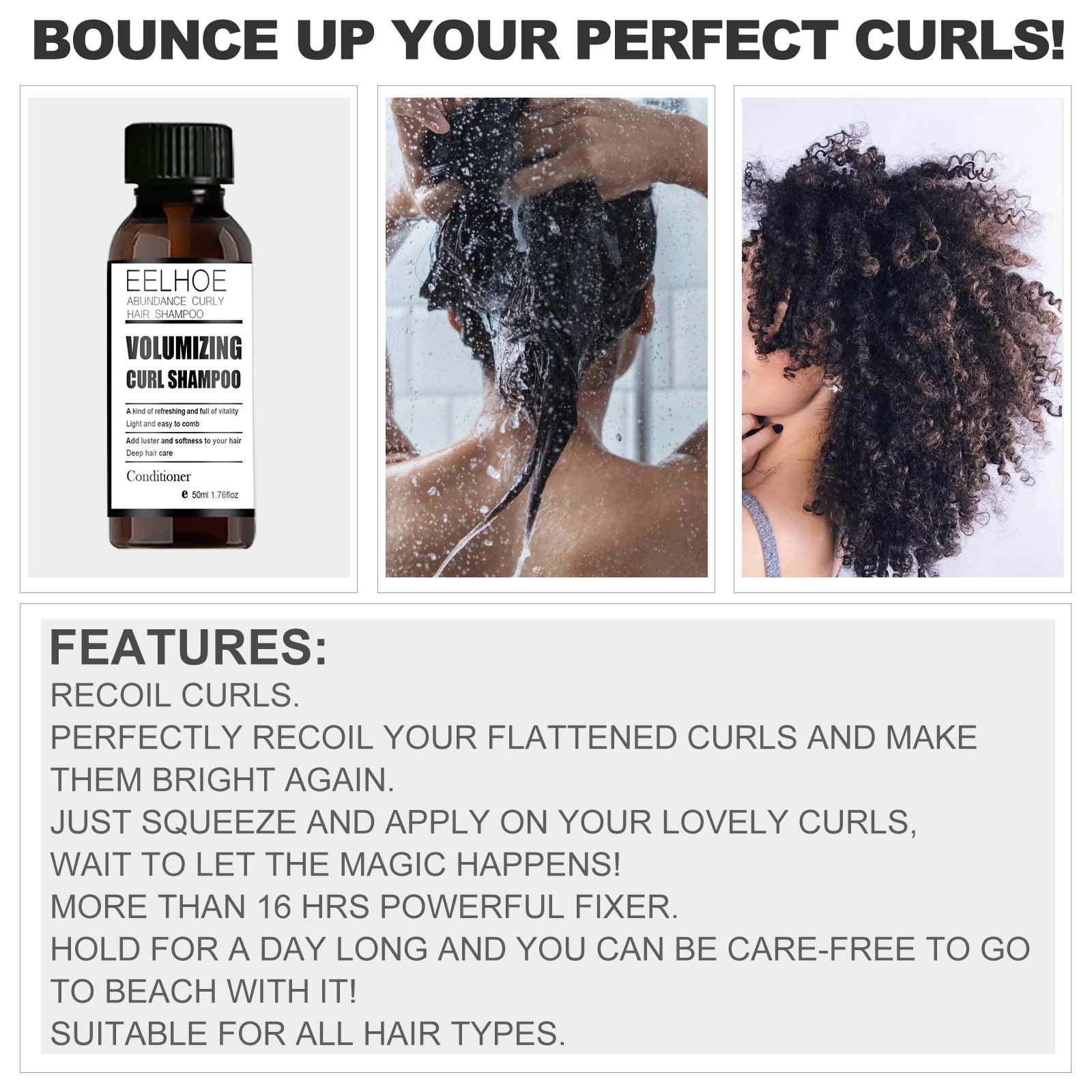 Shampooing Volumisant Pour Cheveux Boucls, Traitement  La ... - 3