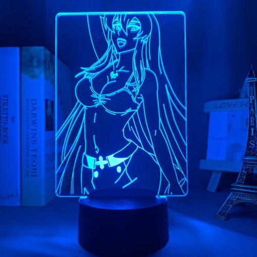 Lampe Led Akame Ga Kill Esdeath 3d, Veilleuse, Anime, Décoration De Chambre, Cadeau D'anniversaire Pour Enfant
