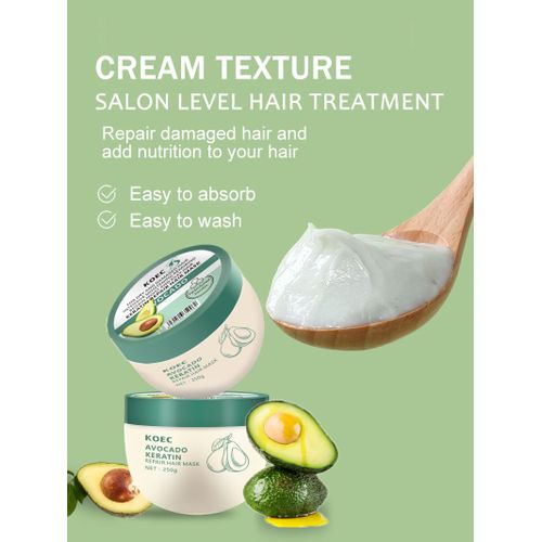 Masque Réparateur À La Kératine 250g, Soins Pour Cheveux Secs Et Soyeux, Hydratation Intensive 
