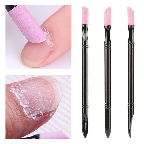 Outil De Soin Des Ongles, Coupe Cuticules, À Quartz, Gommage, Exfoliant, Double Extrémité, Bâton De Vernis, Poussoir 