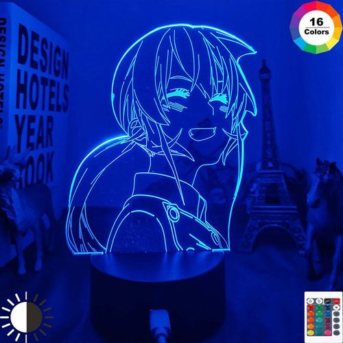 Lampe Led 3d Thème La Guerre Des Aliments Shokugeki No Soma, Luminaire Décoratif D'intérieur, Idéal Comme Cadeau D'anniversaire, Erina Nakiri