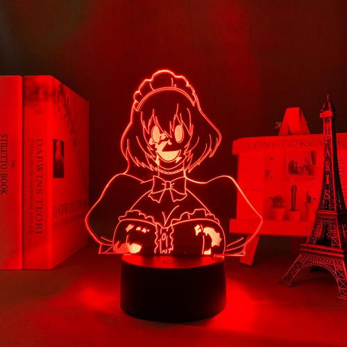 Lampe De Table 3d À L'effigie Du Personnage Du Dessin Animé, Masque De Demoiselle D'honneur, Veilleuse Led, Décoration Pour Chambre À Coucher, Cadeau D'anniversaire, Lumière Manga