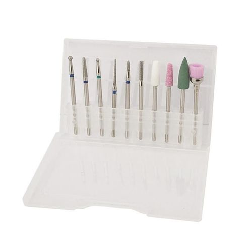 Tête De Polissage Au Carborundum Sûre Thermostabilité Exfoliant Sans Brûlure Outil De Vernis À Ongles À Moteur Rotatif Durable 10 Pièces Méticuleux 