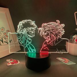 Lampe Led 3d À L'effigie Des Titans, Luminaire Décoratif D'intérieur, Couleur Néon, Deux Tons, Idéal Pour Une Chambre À Coucher Ou Comme Cadeau Pour Des Amis