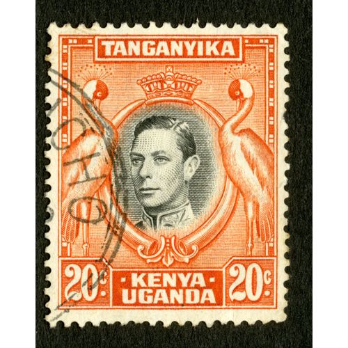 Timbre Oblitéré Tanganyika ,Kenya, Uganda, 20 C