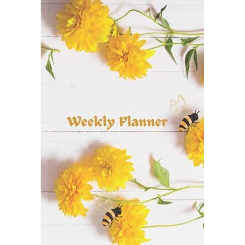 Weekly Planner With Happy Quotes Inside: Color Notes, Task, Ideas, To Do Lists