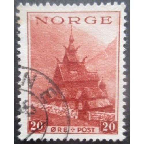 Norvege N°188 Eglise De Laerdal Oblitéré