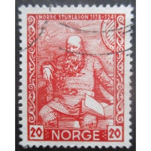 Norvege N°215 Snorre Sturlason Oblitéré