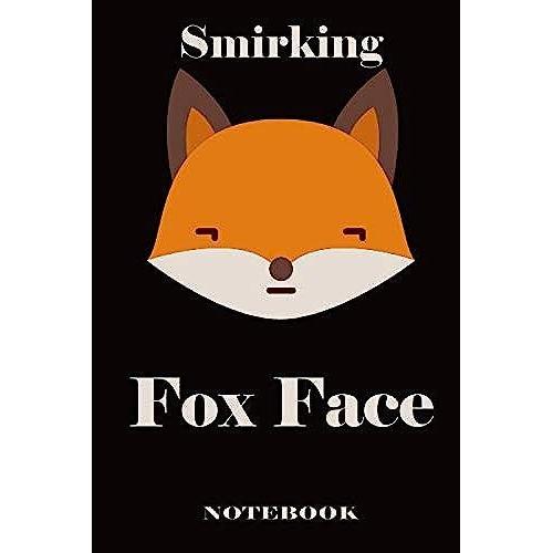 Smiriking Fox Face Notebook: Cute Set Of Fox Emoji Stickers On Cover, Lined Notebook / Journal , Diary , Composition Notebook ,120 Pages, 6x9, Soft Cover, Matte Finish