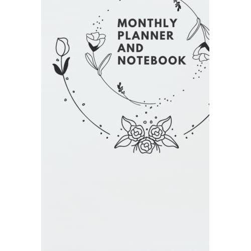 Monthly Planner ,Notebook: Size 8 X 10 In 20.32 X 25.4 Cm ,No Bleed ,Matte