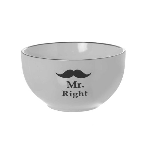 Lot De 2 Bols Blancs Mr Et Mrs En Céramique 500 Ml
