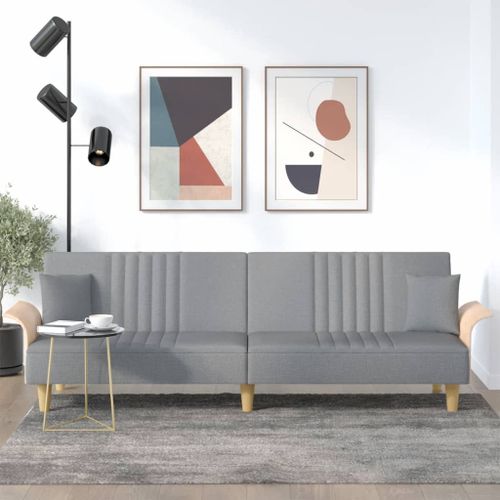 Vidaxl Canapé-Lit Avec Accoudoirs Gris Clair Tissu