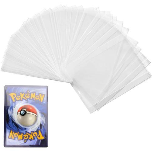 100Pcs Pochette Carte Pokemon, Pochettes Pour Cartes Trading Card Game  Collection, Transparente Accessoires Album Classeur Pour Cartes de Poker  Tarot Trois Royaumes(Non scellé)