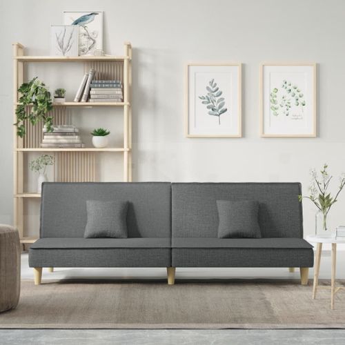 Vidaxl Canapé-Lit Gris Foncé Tissu