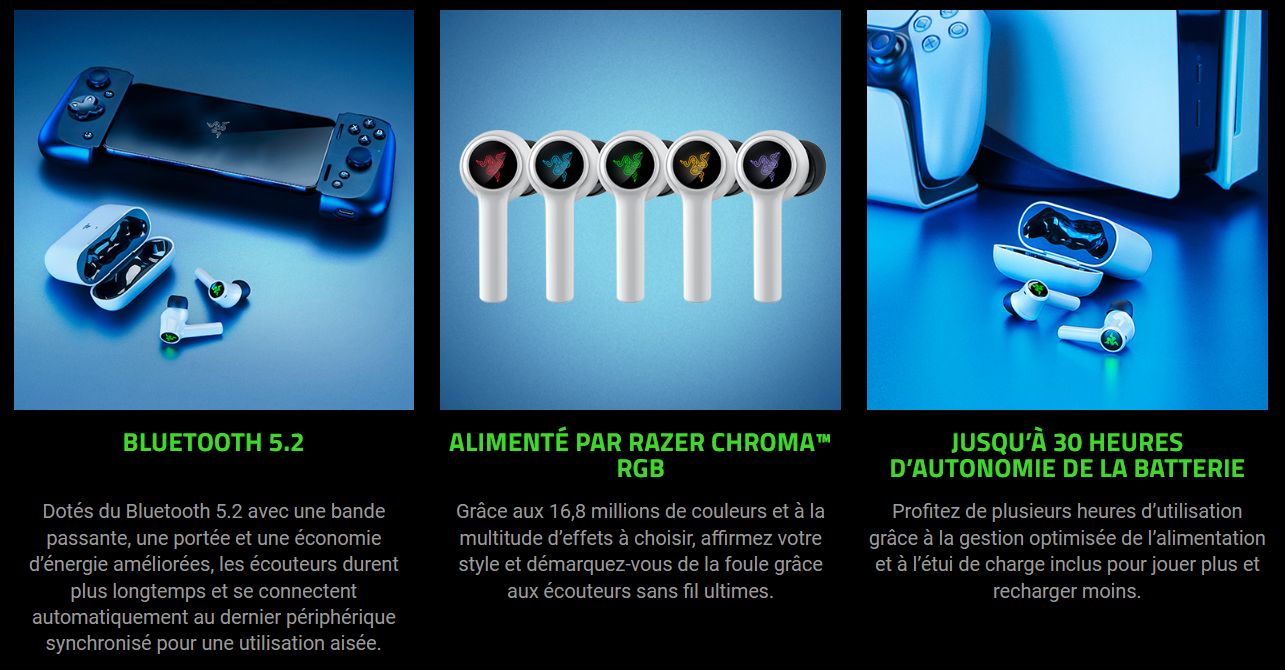 Razer Hammerhead Hyperspeed Ecouteurs sans fil pour PS5 image 1 | Rakuten