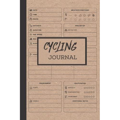 Cycling Journal: Record Your Daily Ride | Gift For Cycling Lover