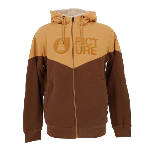 Vestes Sweats Zippés Capuche Picture Basement Plush Zip Hoodie Oak Buff Bison Marron