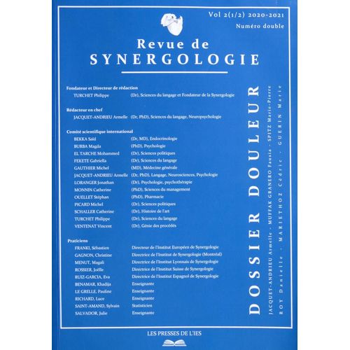 Revue De Synergologie - 2020-2021 - Dossier Douleur