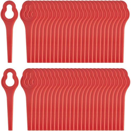 50Pcs Lames compatible pour Ferrex Aldi Far 20-i Coupe Bordure,lames en Plastique de rechange pour Coupe Bordure sans fil Ferrex