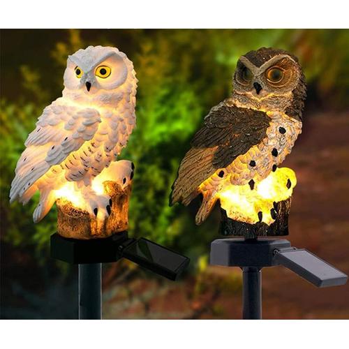 Led Jardin Lumières Led Jardin Lumière Hibou Forme Extérieure Étanche Lampe À Économie Dénergie Pelouse Jardin Ornement Décor