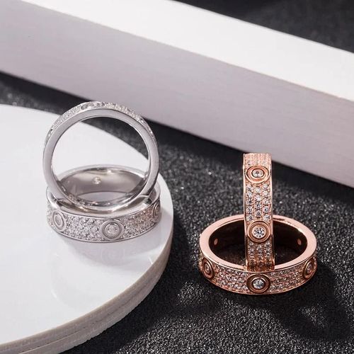 Mojy-Bague De Fiançailles Moissanite En Argent Regardé 925,Version Large,Trois Rangées D Vvl's,Diamant,Couple D'éternité,Matiques En Or Jaune