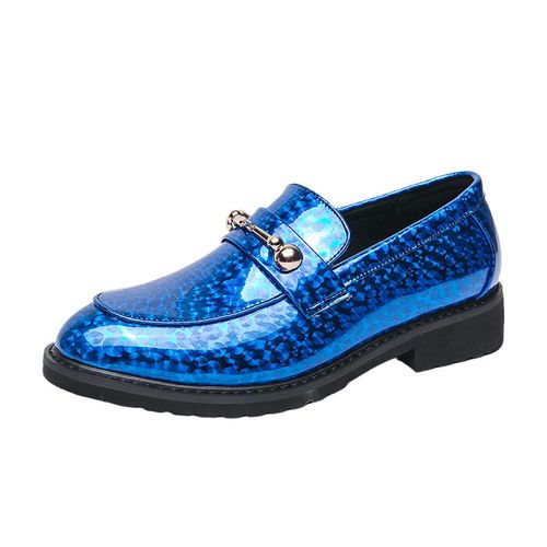 Chaussures Chaussures En Cuir Brillant Pour Hommesmocassins Luxueuxchaussures Provoqué De Banquet Haut De Gammebleueuropeamériquesavoir Chaud