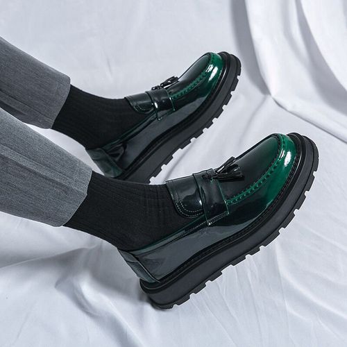 Chaussures Chaussures En Cuir Verni D'affaires Astronomiques Pour Hommesoptique De Modechaussures Pampilles Enfilerchaussures D'étudiantmocassins De Bureauchaussures Noireskerae