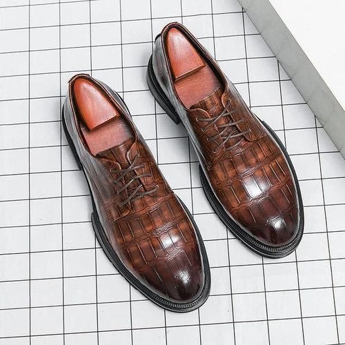Chaussures Provoqué En Cuir Verni À Bout Pointu Pour Hommes,Chaussures De Bureau Pour Hommes,Mariage,Fête,Haute Qualité,Créateur,Printemps,38-46