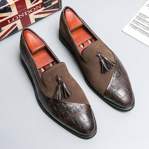 Mocassins À L'offre Elles Rouges Pour Hommes,Chaussures D'affaires Décontractées,Chaussures Formelles De Luxe,Chaussures De Fête De Mariage,Noir,Marron,Taille 38-46