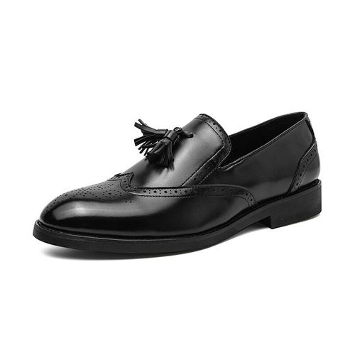 Chaussures Hkdqchaussures En Cuir Verni Glandslégants Pour Hommesmocassins Enfiler Décontractéschaussures Provoqué Brogue Violetmode
