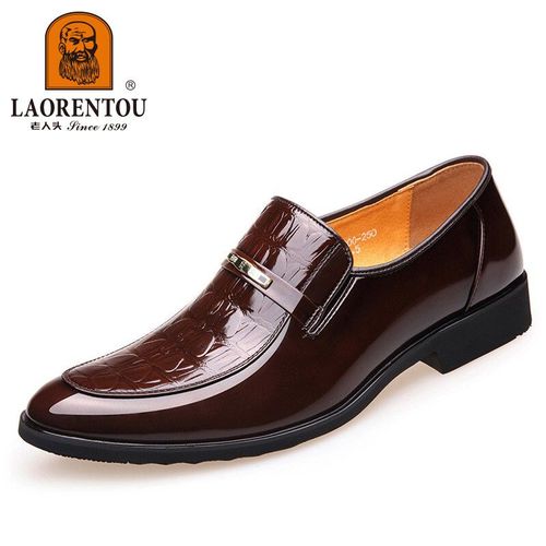 Chaussures Laorentouchaussures Derby En Cuir Véritable Pour Hommessouliers De Mariage En Cuir Verni Gaufré55200