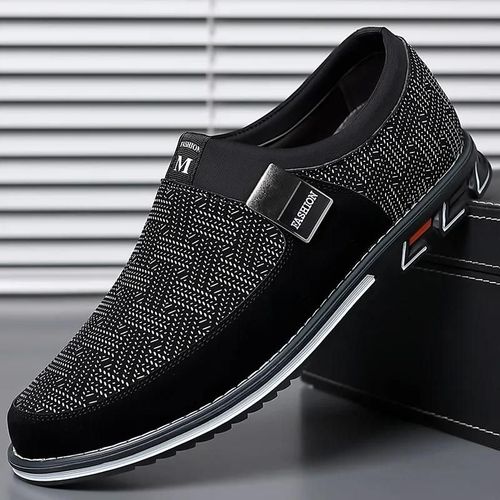 Chaussures Mocassins Intelligents Enfiler Pour Hommechaussures De Marche Décontractéescouleurs Assorties
