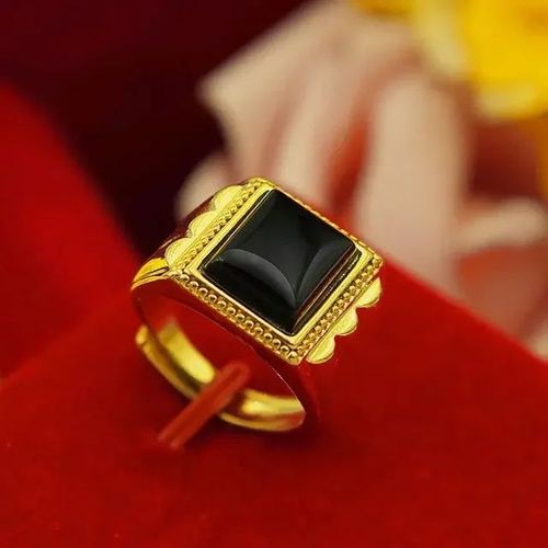 Ensemble De Matiques En Or 999 Véritable,Bague En Agate Porte-Bonheur,Ouverture Réglable,18 Carats