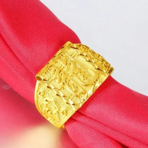 Bague En Or Véritable 24 Carats Avec Ouverture Réglable,Bague Porte-Bonheur En Agate,999