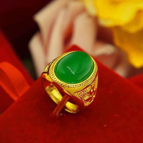 Bague En Or Véritable 24 Carats Avec Ouverture Réglable,Bague Porte-Bonheur En Agate,999