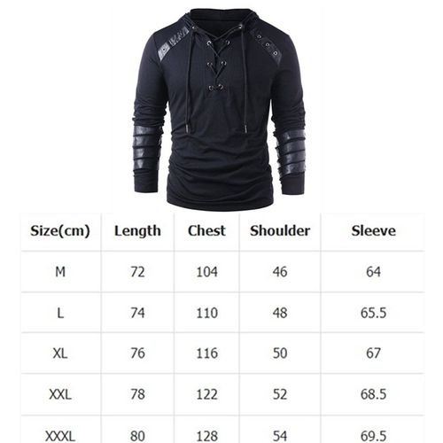 Sweat À Capuche Gothique Steampunk Pour Hommes,Sweat-Shirt À Lacets,Pull À Manches Longues,Chemisier Décontracté À Capuche,Chemises,Y