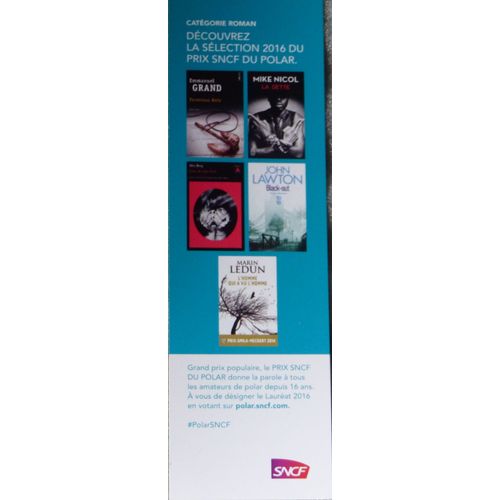 Signet Marque-Page "Voyager Au Coeur Du Polar" Sncf