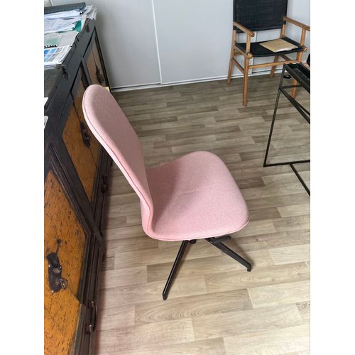 Siège De Bureau En Tissu Velours Couleur Rosé Bonbon