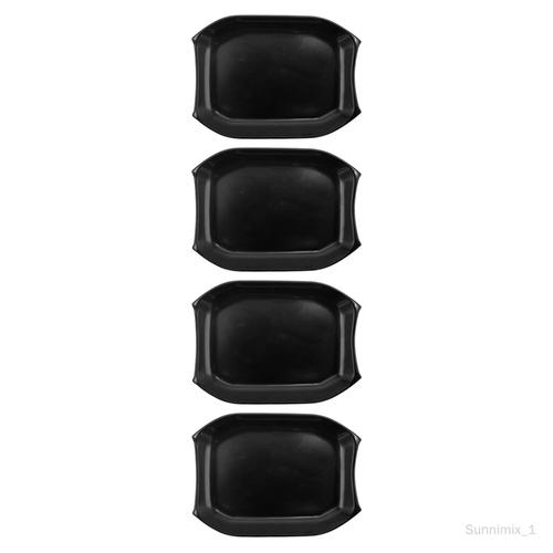 4 pièces autocollant de cadre de protection de garniture de bol de porte  extérieure, poignée de porte de voiture couvre garniture extérieure, Noir