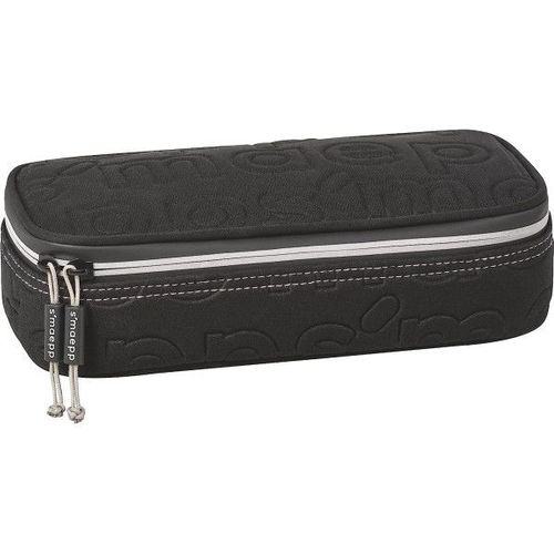 Trousse - Rectangulaire - Noir/Gris - Grand Format - Scolaire - 22x11x6cm - S'maepp