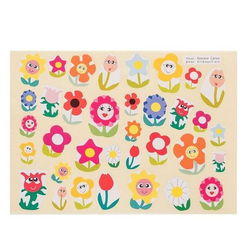 Gommettes - Fleurs - Pour Enfant - 108 Stickers - Repositionnable - Cléopâtre