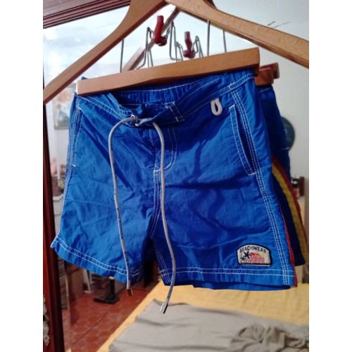 Caleçon De Plage Bleu 8 Ans Vintage Années 90 Ritchie Beachwear.