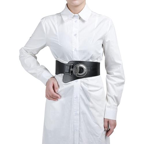 LumiSyne Large Ceinture Élastique Pour Femme Ceinture En Cuir Ceinture  Extensible Dames Boucle De Crochet En Alliage Bande Élastique Vintage  Ceinturon Pour Robe Manteau Chemise : : Mode