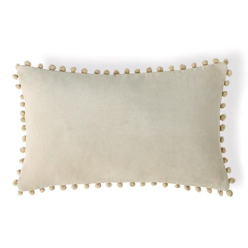 Housse De Coussin Velours De Coton Craie 50x30